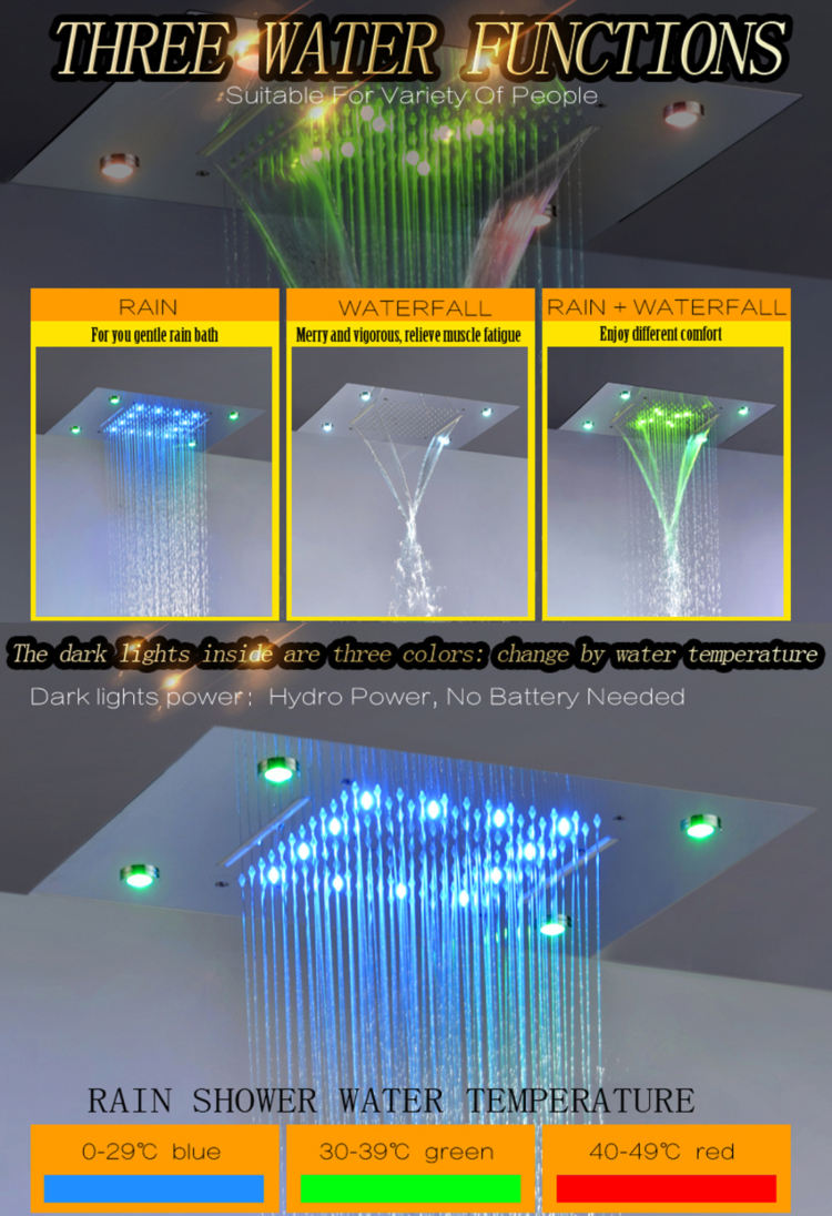 sistema de chuveiro montado na parede