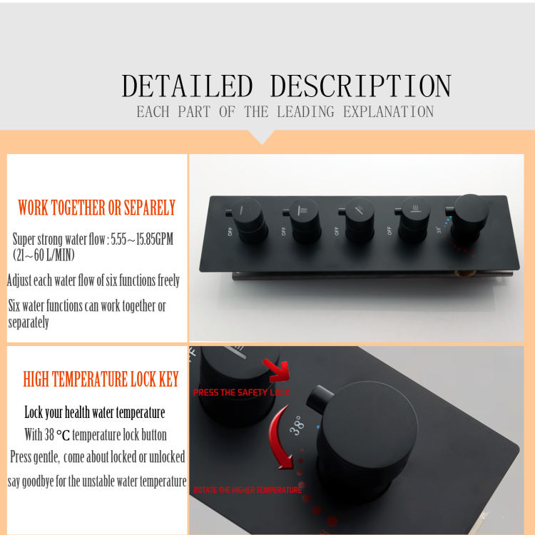 cabezal de ducha multifunci&oacute;n