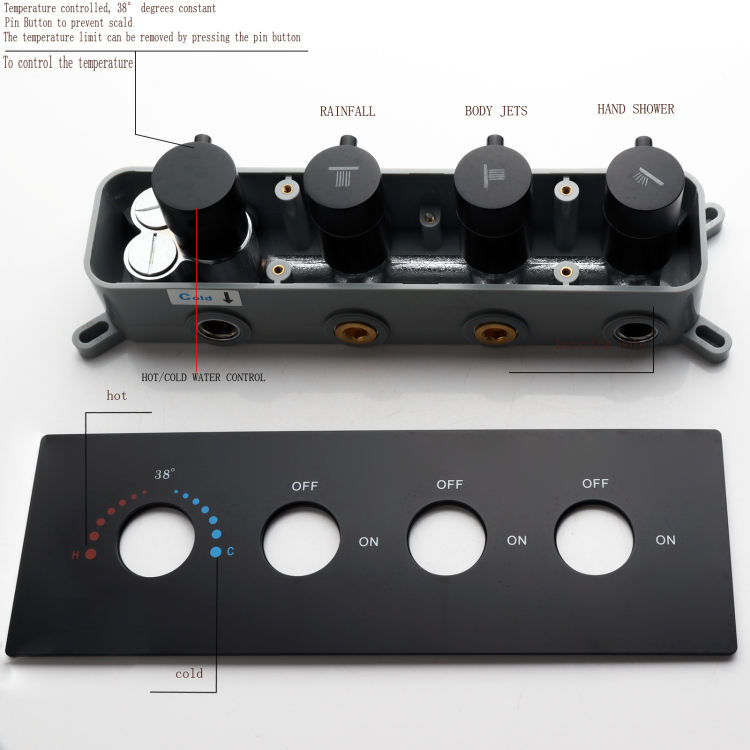 sistema de ducha montado en la pared