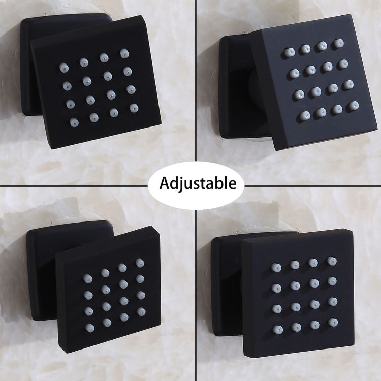 رأس دش أسود غير لامع