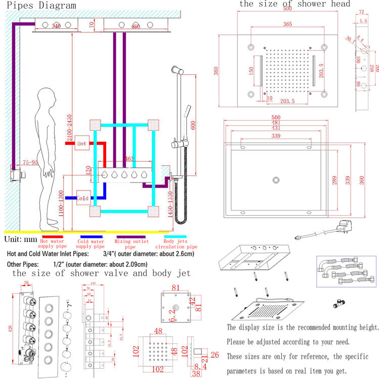 تركيبات الدش