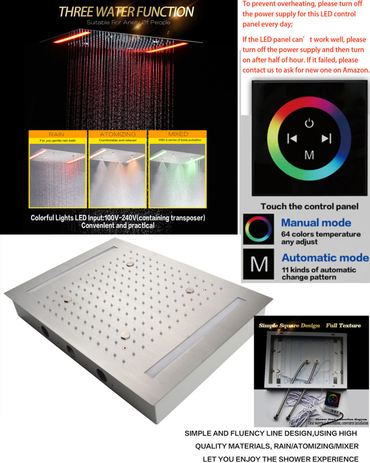 Mezclador de ducha de n&iacute;quel 